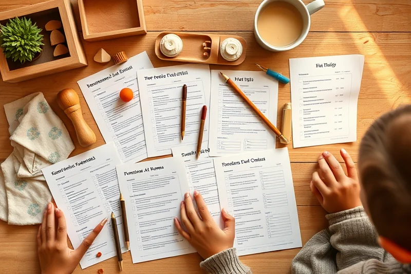 montessori at home printables checklists for beginners — Montessori At Home Printables Checklists For Beginners (the finished result)